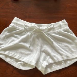 Hard Tail white towel shorts